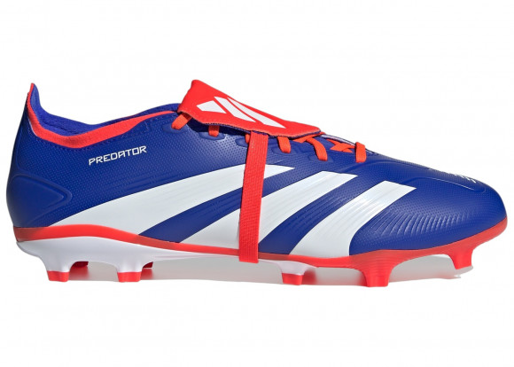 adidas Predator League Fold-Over Tongue FG Lucid Blue Cloud White Solar Red - JP7209