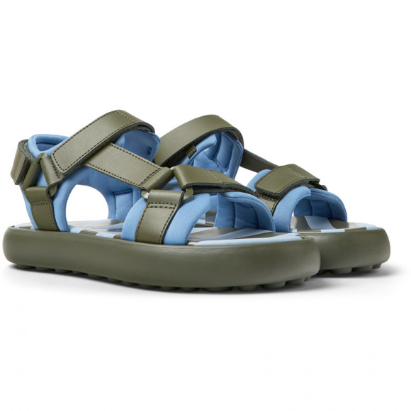 Camper Pelotas Flota - Sandals For Men - Green, Blue, Smooth