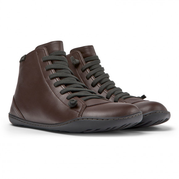 Camper Peu - Ankle Boots For Women - Burgundy, Smooth Leather - K400509