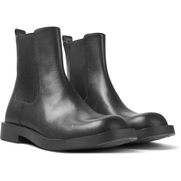 Camper Mil 1978 - Ankle Boots For Women - Black, Smooth Leather