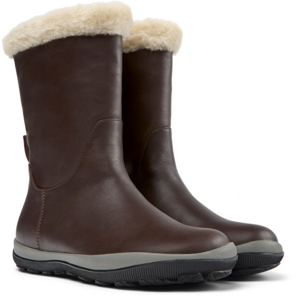 Camper Peu Pista Gore-Tex - Boots For Women - Brown, Smooth Leather - K400649