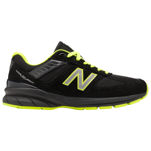 New Balance 990v5 - Men's Running Shoes - Black / Atomic Yellow