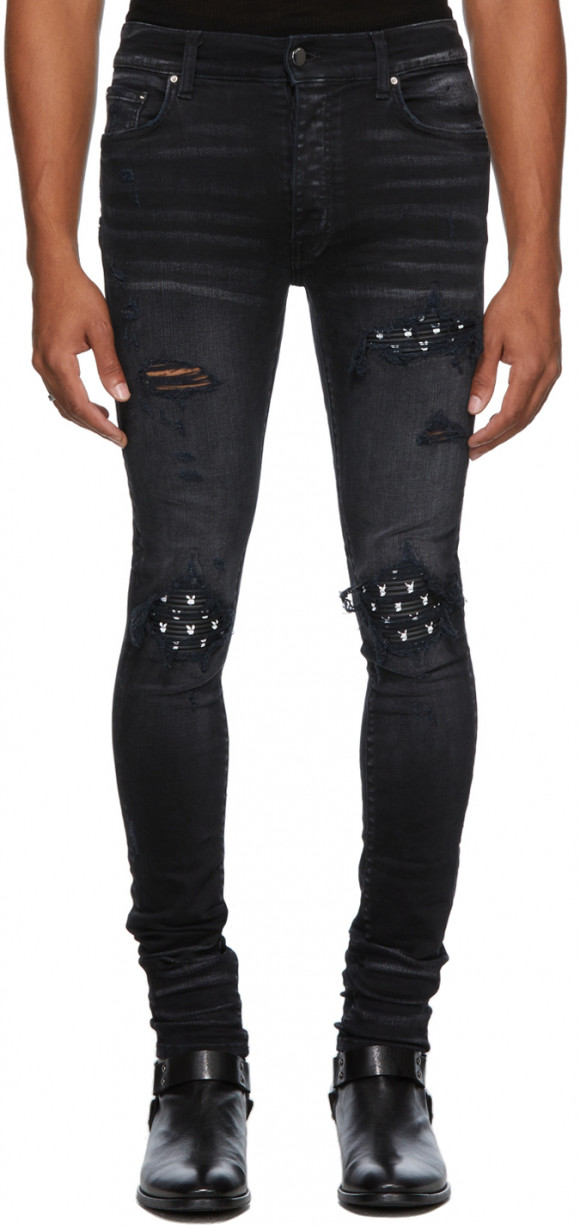 amiri swarovski jeans