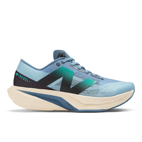 New Balance Men's FuelCell Rebel v4 Running Shoes - Blue/Black/Green - MFCXCH4