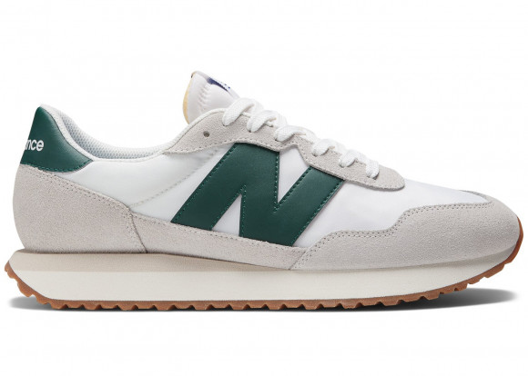 New Balance Hombre 237 in Gris/Verde, Suede/Mesh, Talla 37 - MS237RF