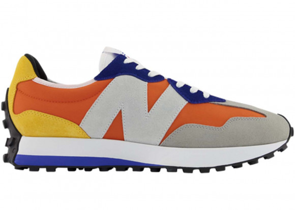 New Balance 327 - Men's Running Shoes - Tan / Orange / Blue