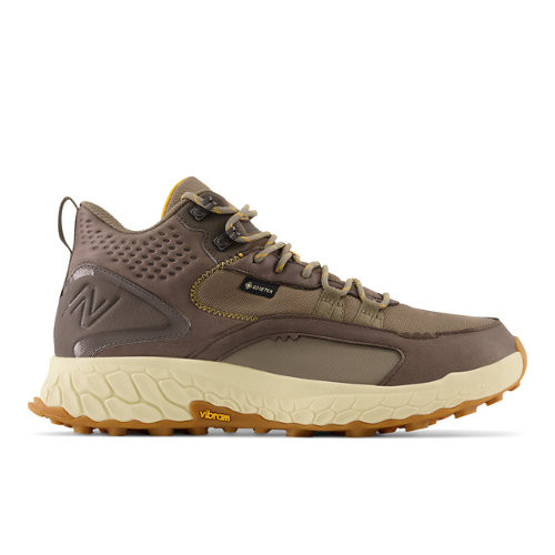 New Balance Men's Fresh Foam X Hierro Mid GTX - Brown/Grey/Yellow - MTHIMCBE