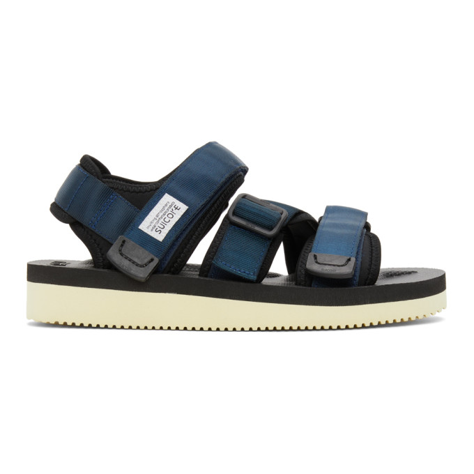 Suicoke Navy and Black KISEE-V Sandals - OG-044V-/-KISEE-V