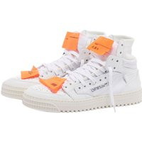 Off-White Men's 3.0 Off Court Leather Sneakers in White/Orange - OMIA065C99LEA0010120