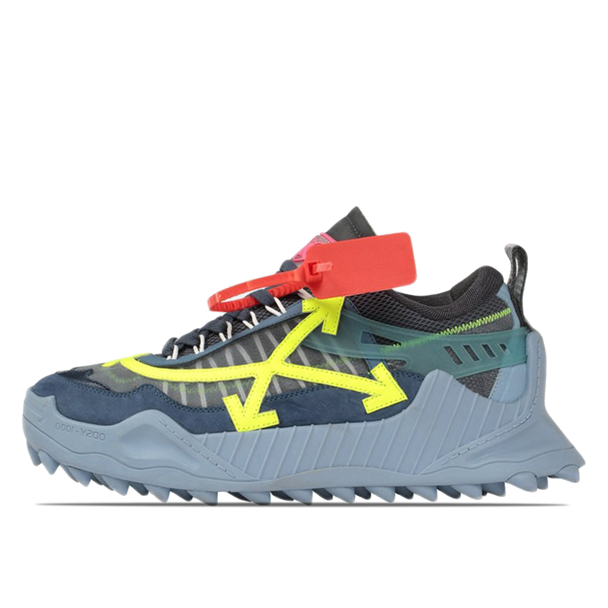 Off-White ODSY-1000 'Blue Fluo Yellow' Blue/Fluo Yellow Marathon Running Shoes/Sneakers OMIA139S208000423062 - OMIA139S208000423062