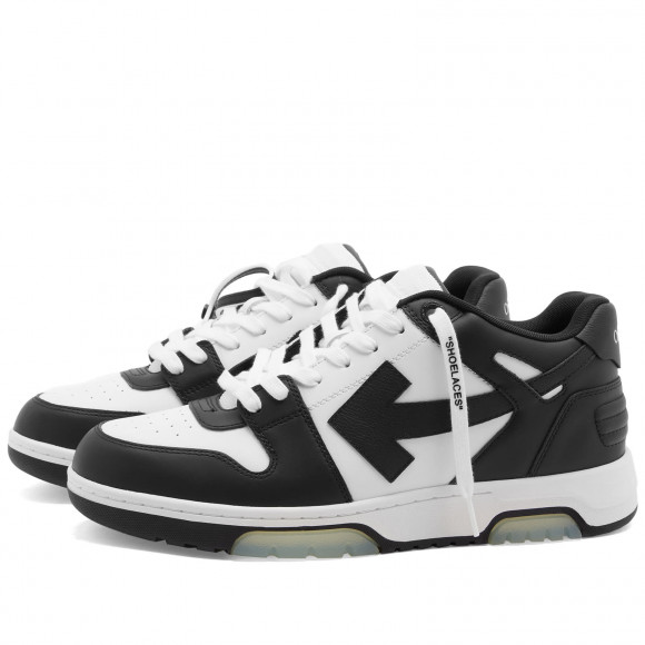 Off-White Men's Out Of Office Low Leather Sneaker White/Black - OMIA189C99LEA0070110