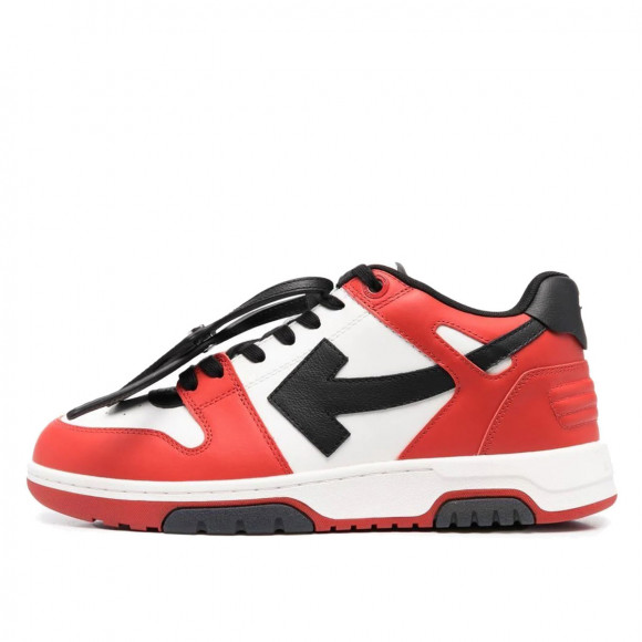 Off-White Out Of Office OOO Low Tops Black White Red - OMIA189S22LEA0012510
