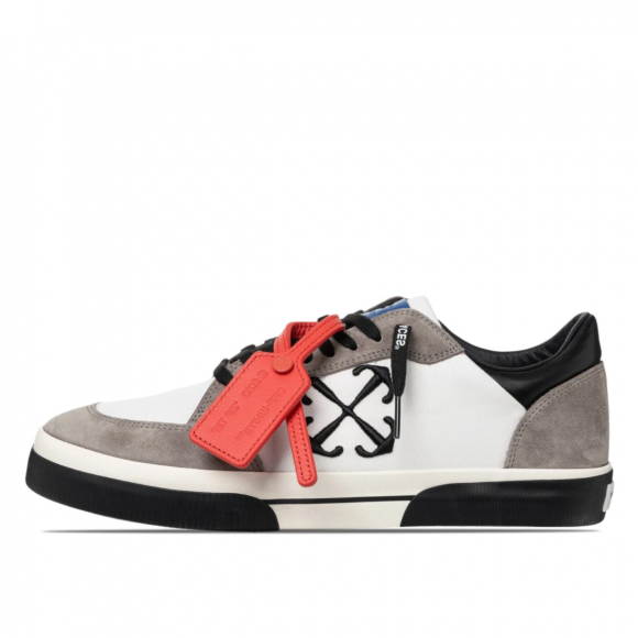 Off-White New Low Vulcanized White Beige Black Brand - OMIA293S24FAB0020110