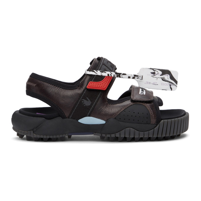 Off-White Black and Purple Odsy Sandals - OMIH001S21FAB0011035