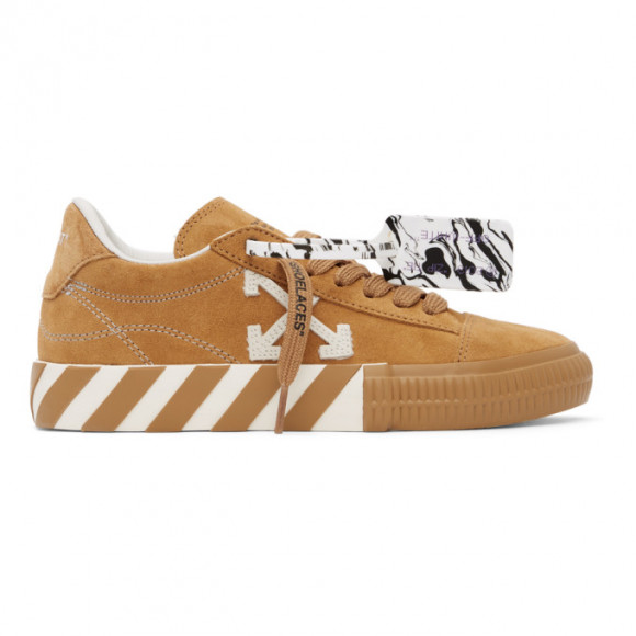 Off-White Baskets Vulcanized brun clair en suede - OWIA178S21LEA0012001