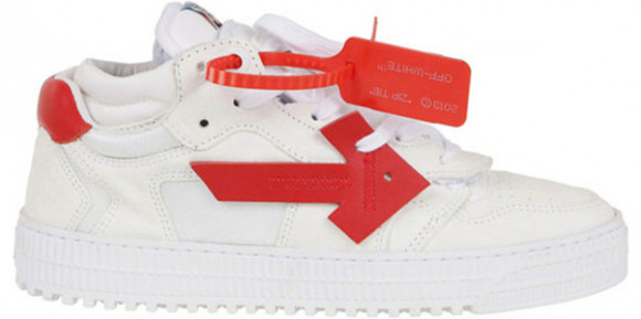 Womens Off-White 3.0 Low 'White Red' White/Red WMNS Sneakers/Shoes OWIA181R20D801110120 - OWIA181R20D801110120