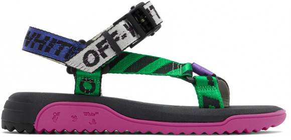 Off White Multicolor New Trek Flat Sandals