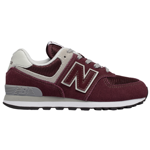 New Balance 574 Classic - Boys' Preschool Running Shoes - Burgundy / Grey