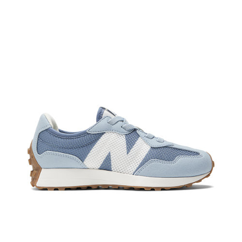 New Balance Kids' 327 Bungee in Blue/Grey Leather