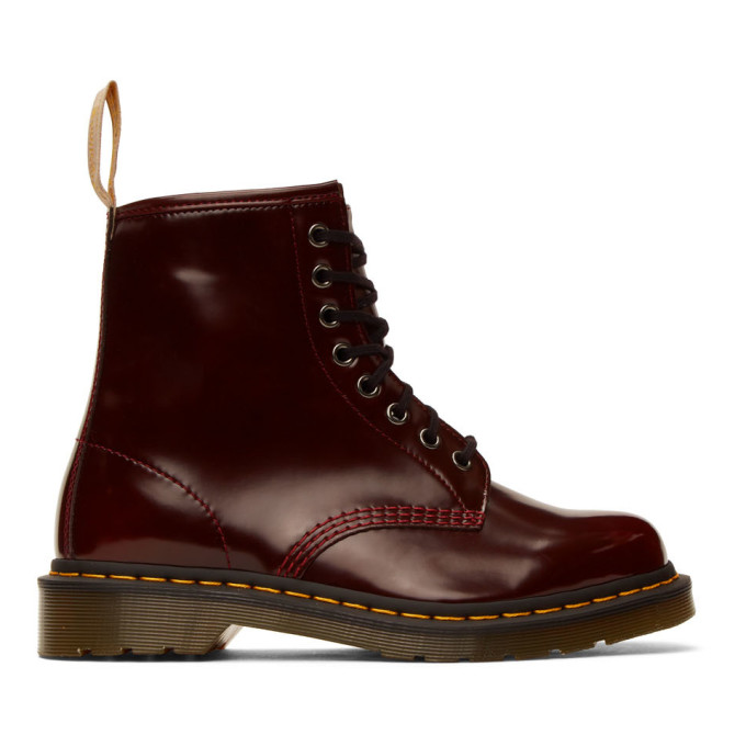 burgundy vegan dr martens