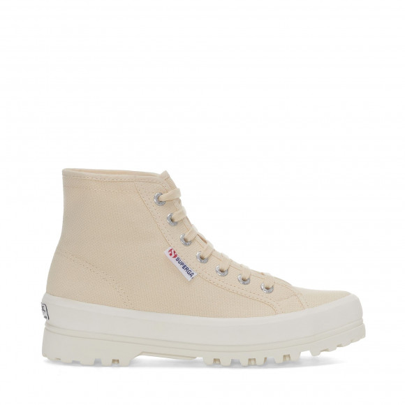 Superga - 2341 ALPINA - Ankle Boots - Laced - Unisex - BEIGE LT EGGSHELL-SILVER-F AVORIO - S00GXG0