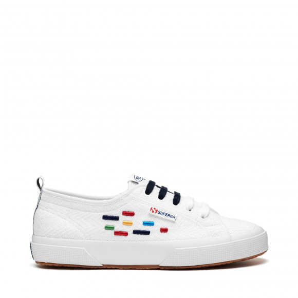 2750 EMBROIDERY PIXELS - Le Superga - Low Cut - Unisex - WHITE-MULTICOLOR PIXELS - S1181GWMS1A0037