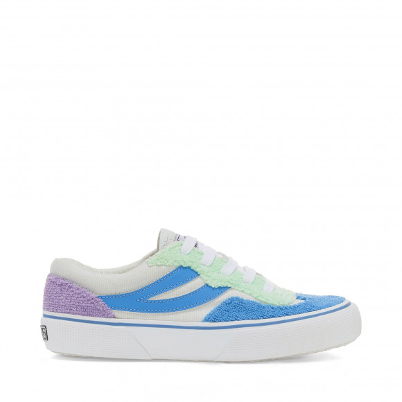 Superga - 2941 REVOLLEY TERRY CLOTH - Sneakers - Low Cut - Woman - AZURE ICE-VIOLET LILLA-GREEN LT-BLUE LT - S2124UW