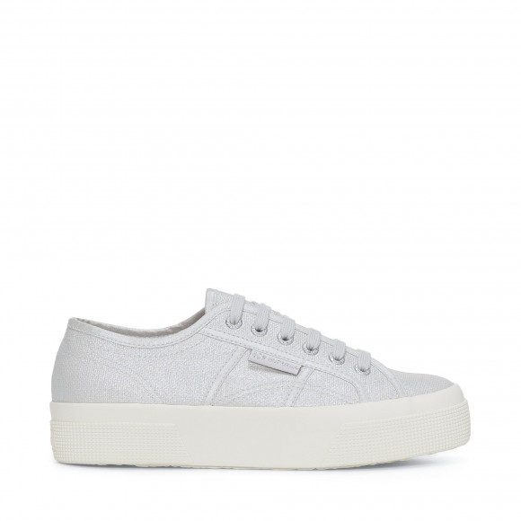 Superga - 2740 PLATFORM PEARL MATTE CANVAS - Lady Shoes - Wedge - Woman - GREY SILVER-FAVORIO - S21362W