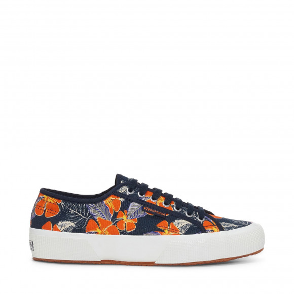 2750 OG HIBISCUS FLOWER PRINT - Le Superga - Low Cut - Unisex - BLUE NAVY-ORANGE HIBISCUS - S2148GW