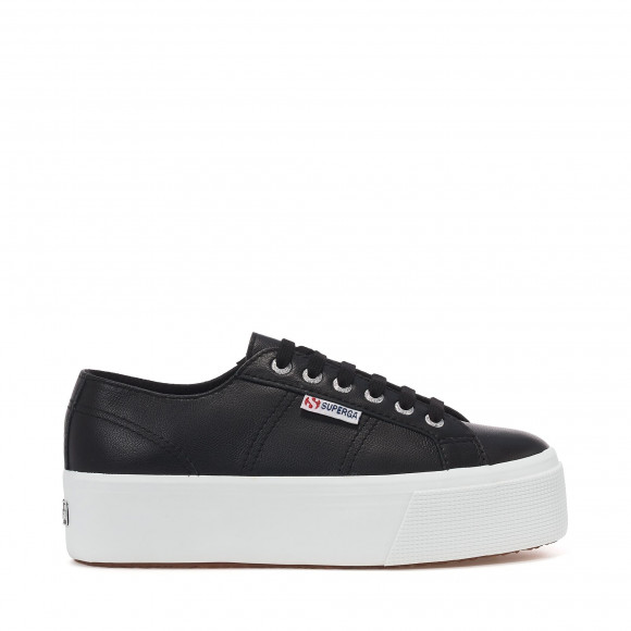 Superga - 2790 NAPPA - Lady Shoes - Wedge - Woman - BLACK-WHITE - S3115BW