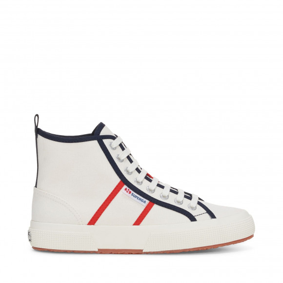 2750 MID COLORBLOCKING - Le Superga - Mid Cut - Unisex - WHITE AVORIO-BLUE NAVY-RED - S3133CW