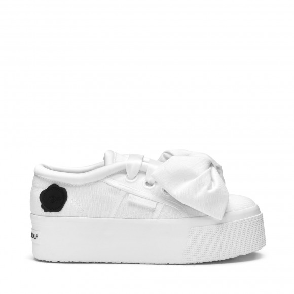 Superga - 2790 COTTON BOW - Lady Shoes - Wedge - Woman - WHITE - S31343WVKTA0037