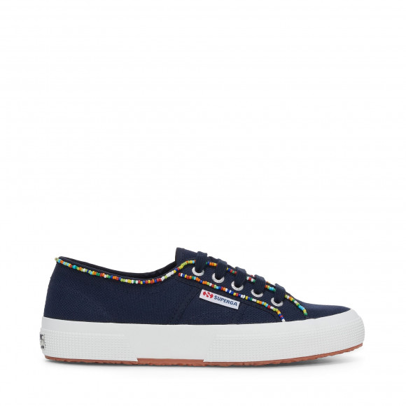 2750 MULTICOLOR BEADS - Le Superga - Low Cut - Woman - NAVY-MULTICOLOR BEADS - S31352W