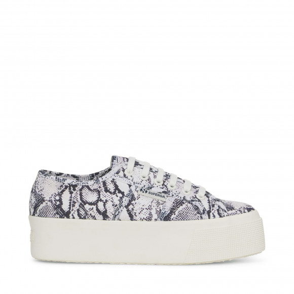 Superga - 2790 PRINT - Lady Shoes - Wedge - Woman - WHITE AVORIO-NAVY SNAKE - S3138EW