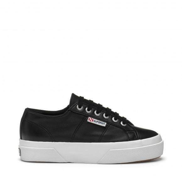 Superga - 2740 PLATFORM NAPPA - Lady Shoes - Wedge - Woman - BLACK-WHITE - S3141HW