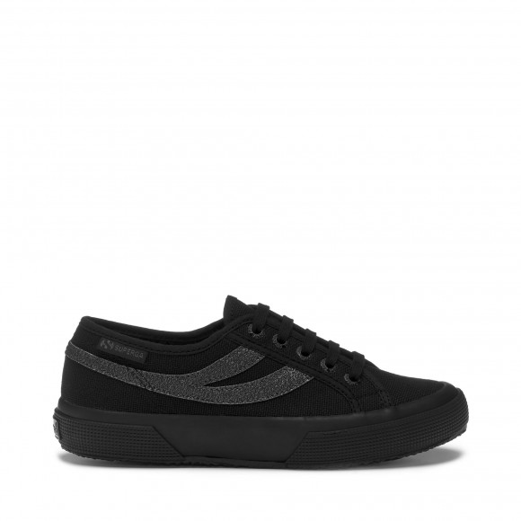 Superga - 2953 SWALLOW TAIL LAME - Sneakers - Low Cut - Woman - TOTAL BLACK HEMATITE - S4125HW