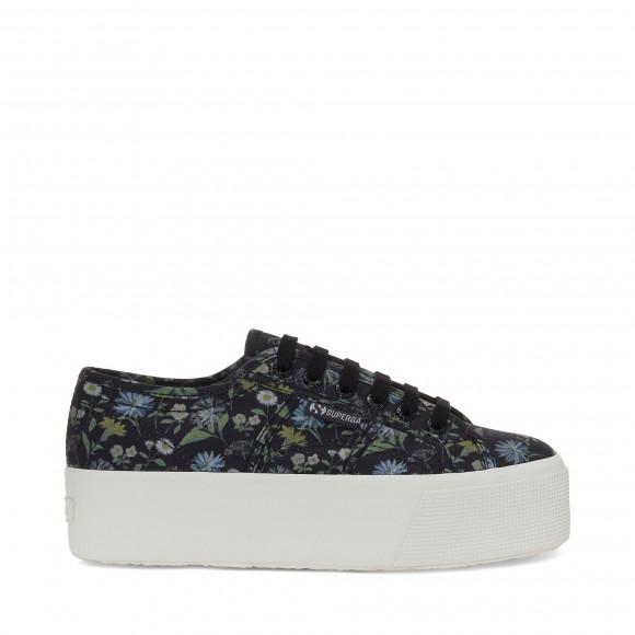 Superga - 2790 FLORAL PRINT - Lady Shoes - Wedge - Woman - DK GREY-FLORAL PRINT - S4127QW