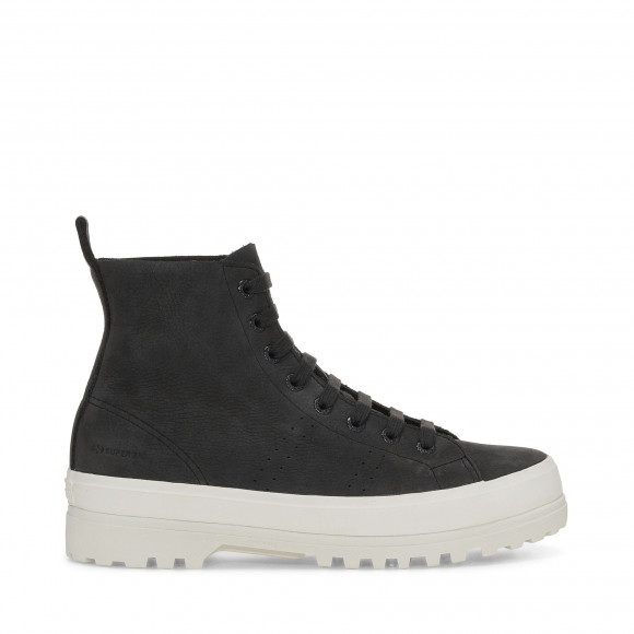 Superga - 2644 NUBUCK LEATHER - Ankle Boots - Laced - Unisex - BLACK BRISTOL-FAVORIO - S41311W