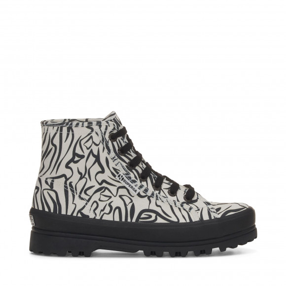 Superga - 2341 ALPINA ZEBRA PRINT - Ankle Boots - Laced - Unisex - ZEBRA BLACK-WHITE AVORIO - S4132KW