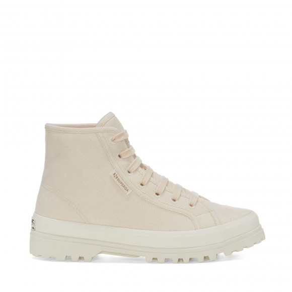 Superga - 2341 ALPINA ORGANIC CANVAS ECO-FUR - Ankle boots KEEN - Laced - Unisex - BEIGE RAW - S5114ZW