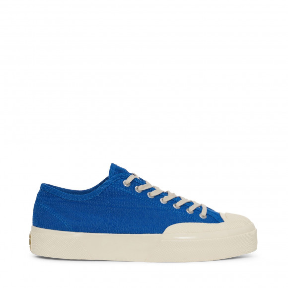 2432 WORKS LOW CUT DENIM YARN DYED - Le Superga - Low Cut - Unisex - BLUE-OFF WHITE - S5124ZW