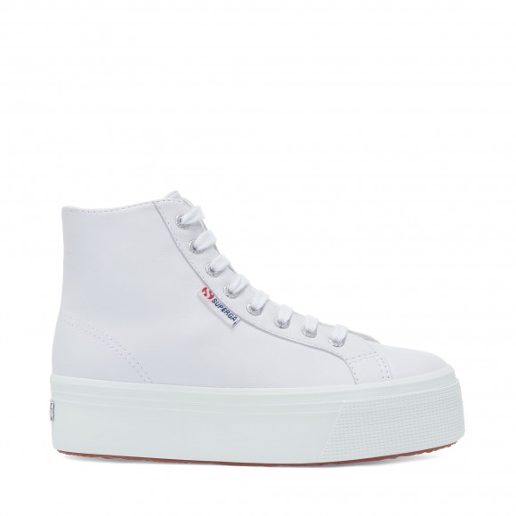 Superga - 2708 HI TOP NAPPA - Lady Shoes - Wedge - Woman - OPTICAL WHITE - S5127GW