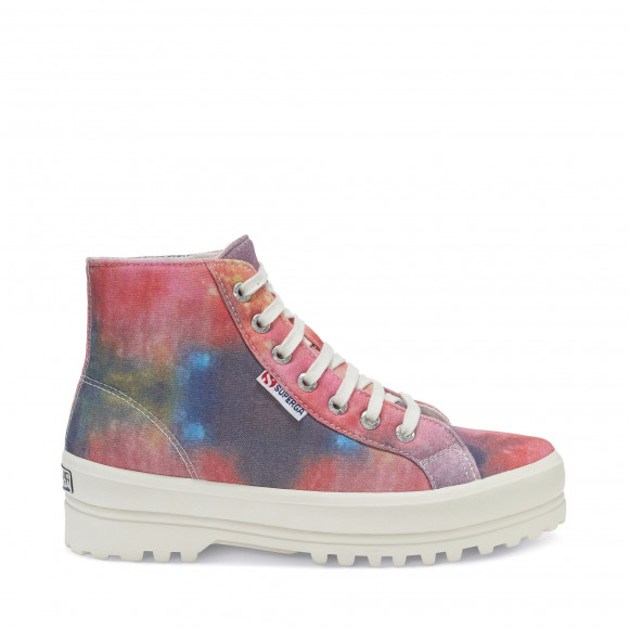 Superga - 2341 ALPINA TIE DYE COTTON FLEECE - Ankle Boots - Laced - Woman - DEEP PURPLE TIE DYE-F AVORIO - S6118TW