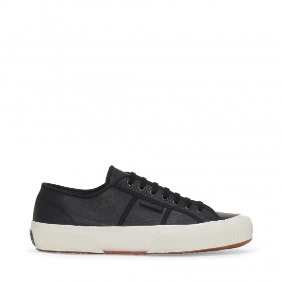 2750 OG LEATHER - Le Superga - Low Cut - Unisex - BLACK-F AVORIO-BLACK - S6127GW