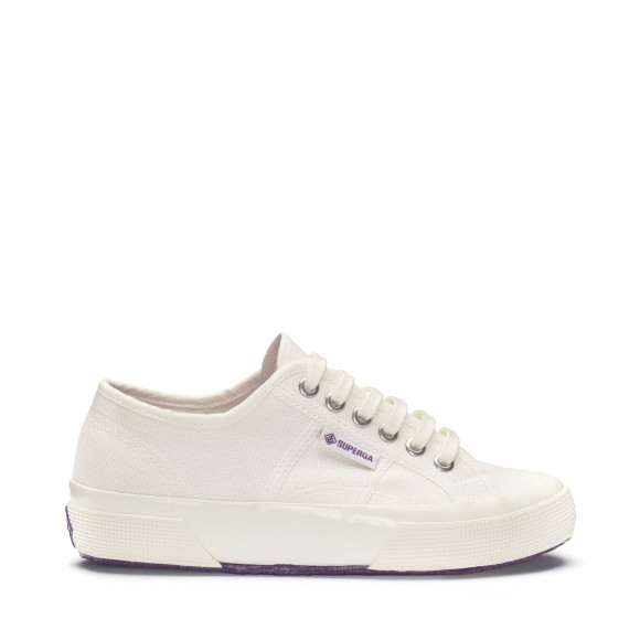 2750 OG FIORENTINA - Le Superga - Low Cut - Unisex - WHITE AVORIO-PURPLE - S61382WACFFIO36