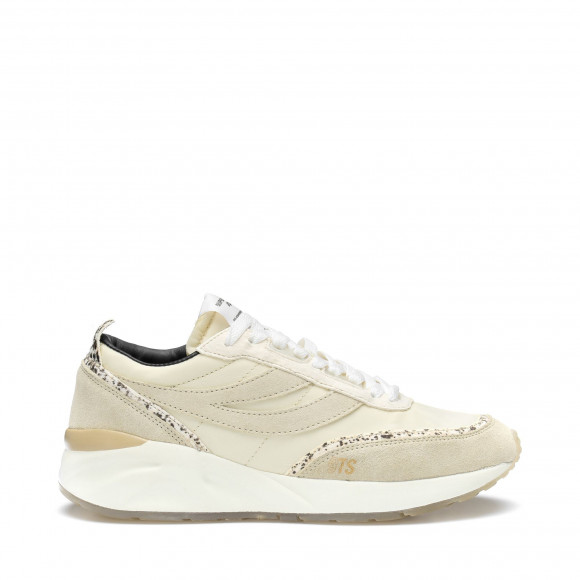 Superga - 4089 TRAINING 9TS SLIM CALFHAIR DETAILS - Sneakers - Low Cut - Unisex - BEIGE LT EGGSHELL-SPOTS - S71257W