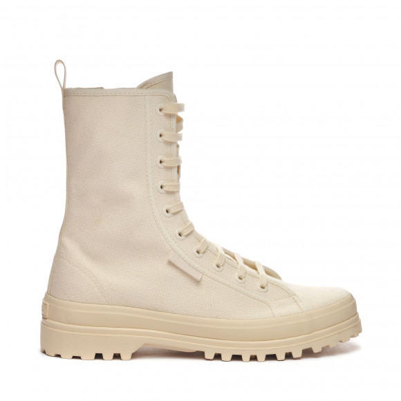 Superga - 2641 ALPINA HIGH - Ankle Boots - Laced - Woman - BEIGE RAW-F AVORIO - S7128KW