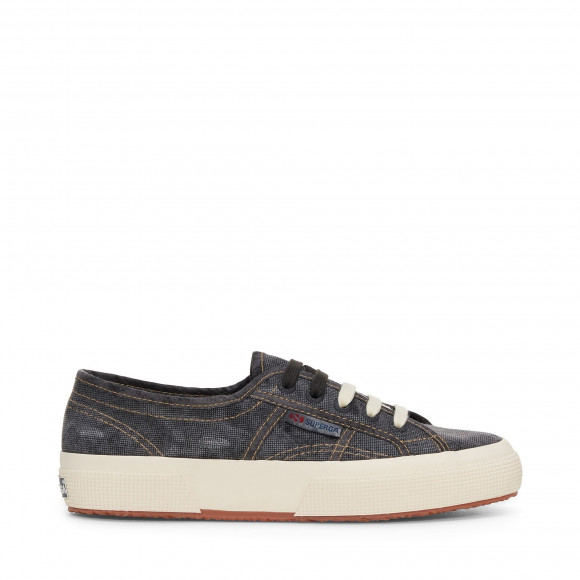 2750 COTTON DENIM DESTROYED Le Superga Low Cut Unisex BLACK BRISTOL BEIGE GARDENIA