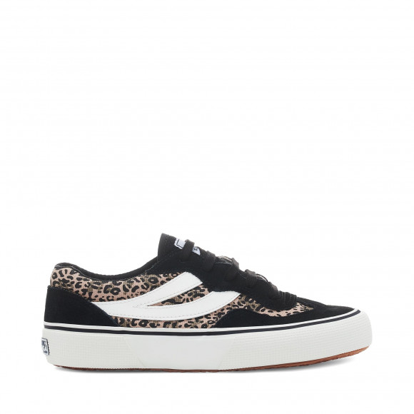 Superga - 2941 REVOLLEY MICROLEOPARD - Sneakers - Low Cut - Woman - BLACK-MICRO LEOPARD - S8122PW