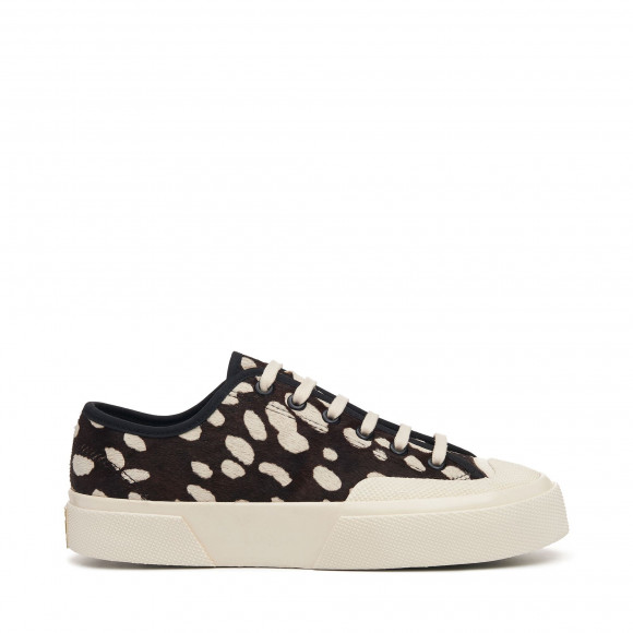 2432 DK DALMATIAN CALF HAIR - Le Superga - Low Cut - Unisex - BLACK-BEIGE - S8134TW